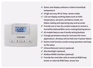 Regolatore di temperatura e umidità intelligente Tongdy con rilevamento in tempo reale per uso domestico e in ufficio - Product Image 3
