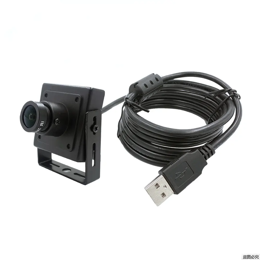 Minicâmera quadrada hd 720p 0.1, baixo lux 30fps uvc com lente de placa de 8mm usb 2.0 para atm, visão inteligente