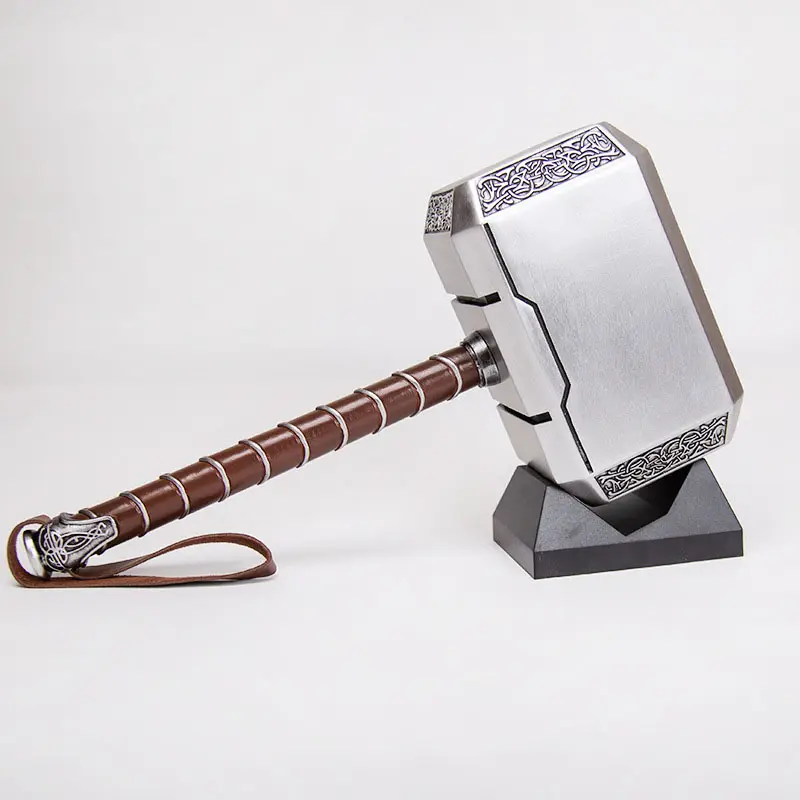 Marvel Prop Metal Mjolnir 1: 1 resin (fiberglass) manufacturing resin crafts 44CM gift black base Movie prop