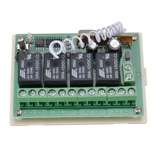 12V 4CH canale 433Mhz telecomando Wireless circuito integrato con 2 trasmettitore kit di ricambio ricambi - Product Image 4