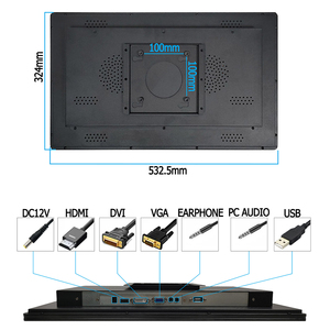 Personalización personalizada Pantalla táctil de Marco abierto de 21,5 pulgadas Panel HD Entrada VGA DVI Equipo adecuado con monitor de pantalla táctil de alta resolución - Product Image 4
