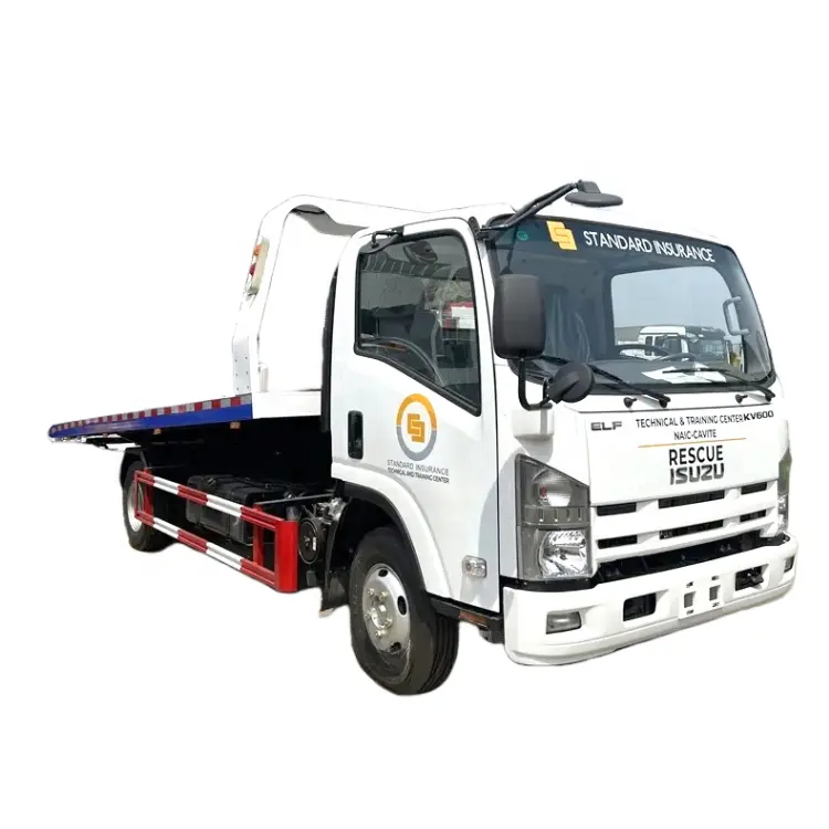 Prix usine Isuzu 4x2 5 tonnes qui sauvent le camion de récupération de plateau de corps d'inclinaison et de glissière à plat de 6 tonnes