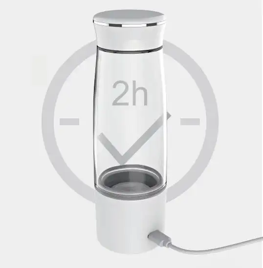Alta calidad 2023 botella inteligente más popular 260Ml botella de agua de hidrógeno portátil 1500ppb Nivel de hidrógeno libre de BPA grado alimenticio