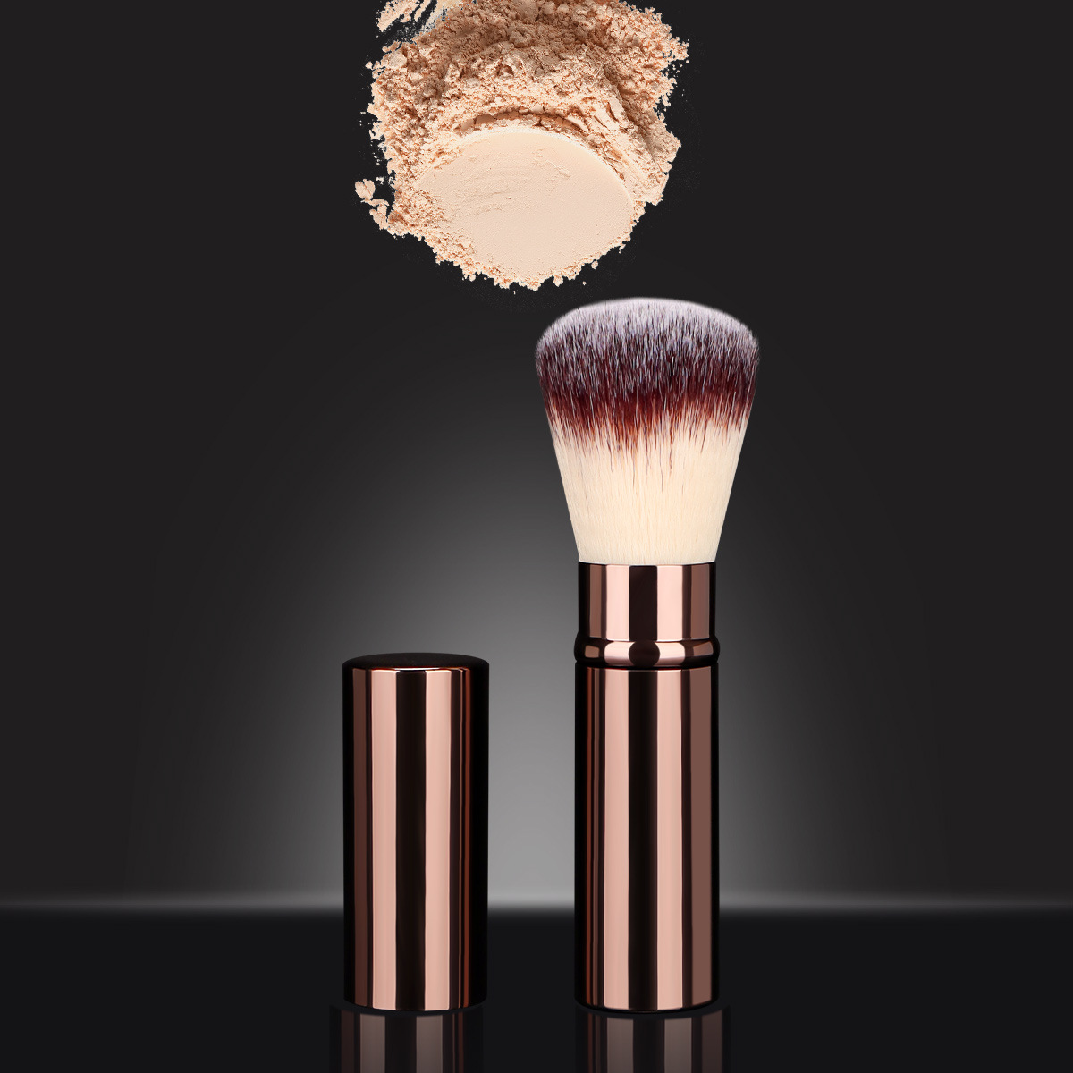 retractable powder brush