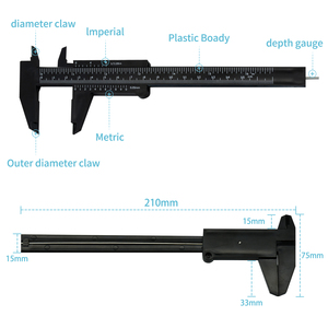 OEM Tùy Chỉnh Microblading Lông Mày Callipers Chính Xác Quy Mô Thép Không Gỉ Lõi Nhựa Trượt Đo Cai Trị Cho Lông Mày Areolas - Product Image 5