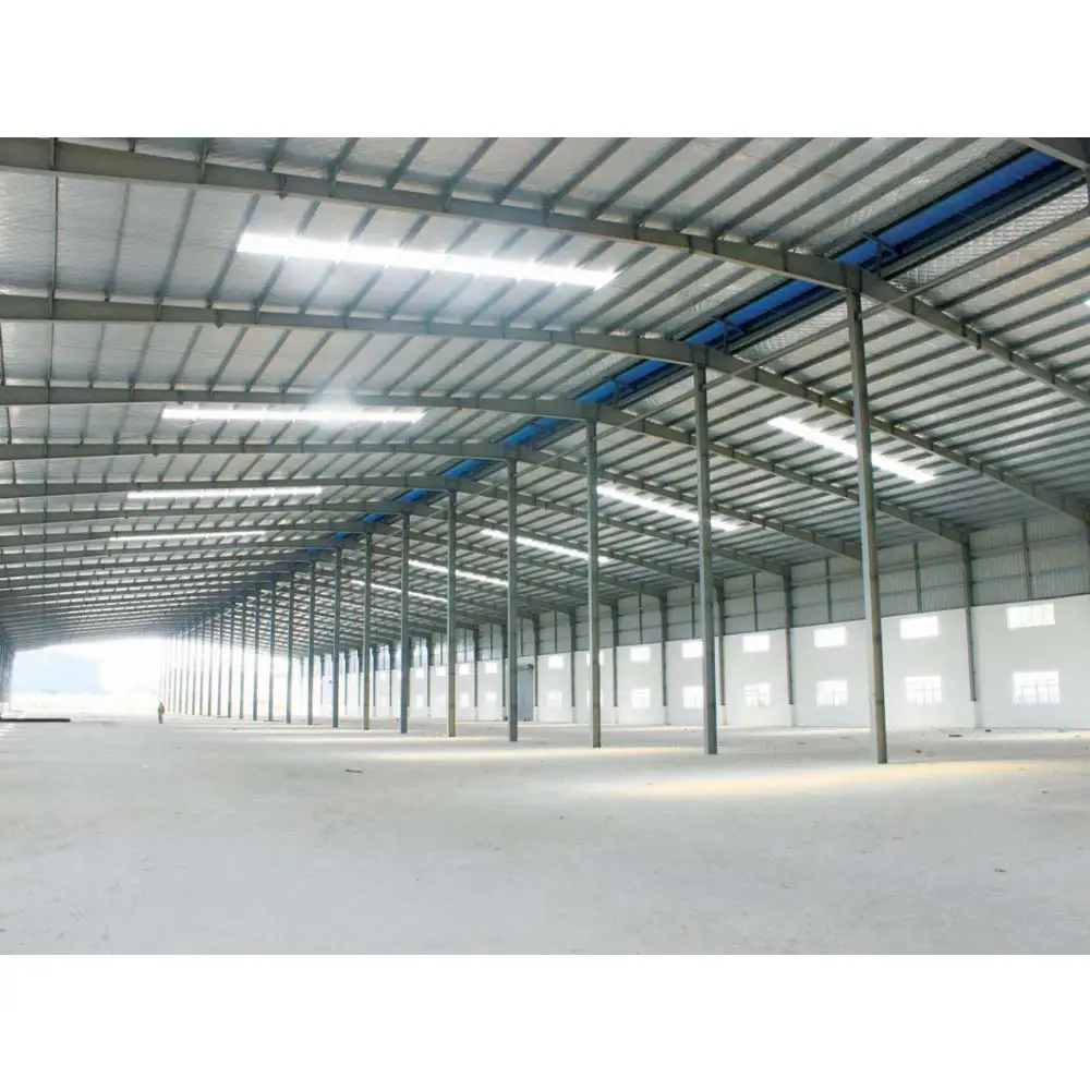 Material de construcción de estructura de acero prefabricado, moderno, para almacén/taller/Hangar de aviones/oficinas