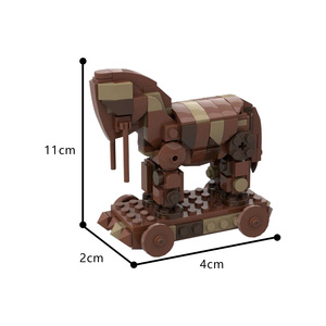 Funbuild Creative Animal MOC-151621 <strong>Trojan</strong> Horse Model DIY Ornament <strong>Toys</strong> Building Blocks Educational Bricks <strong>Toy</strong> - Product Image 3