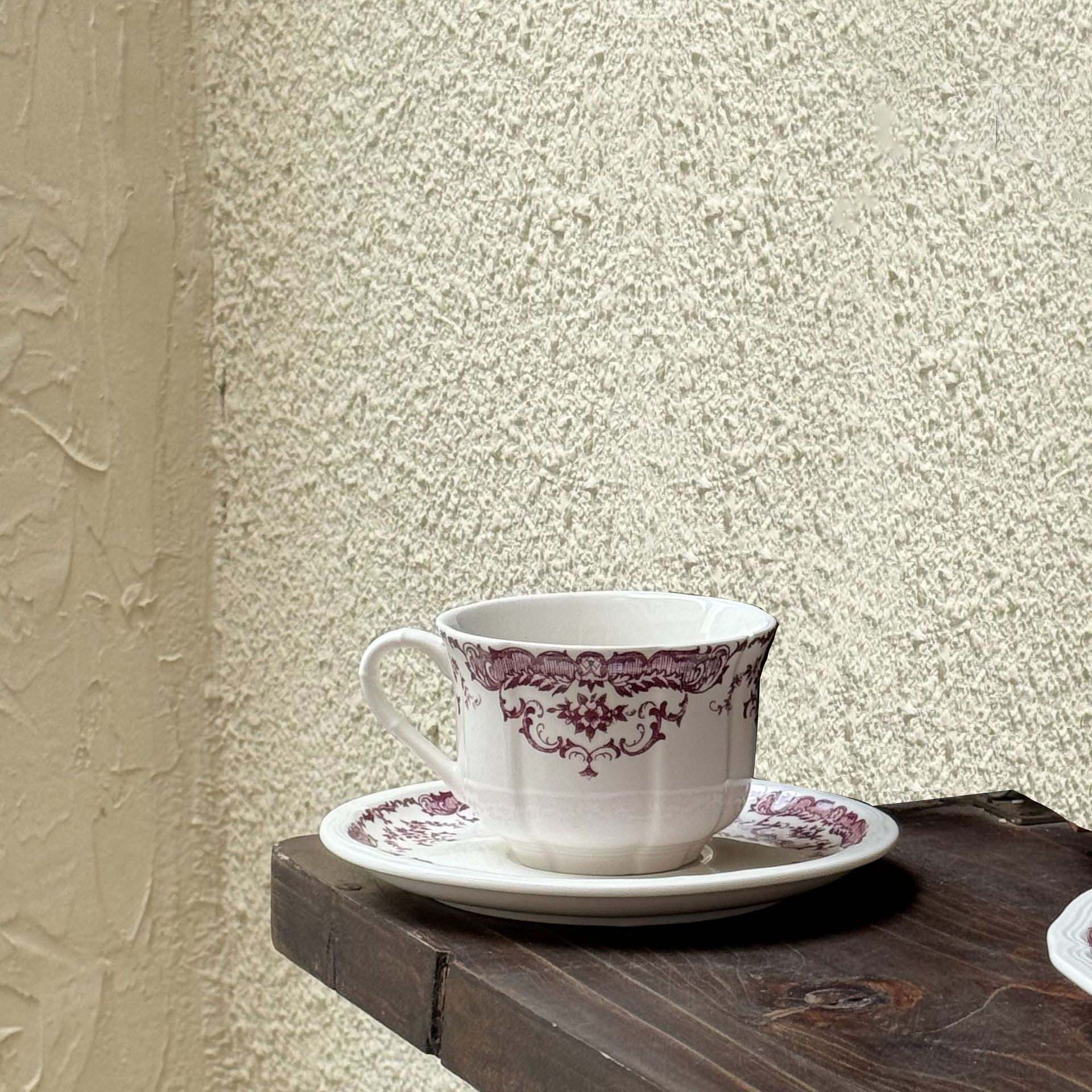 Red 350ml cup +saucer