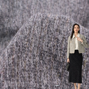 Tweed Vải Bán Buôn Cổ Điển Ấm Áp Len Tweed Vải Cho Phụ Nữ Áo Khoác - Product Image 1
