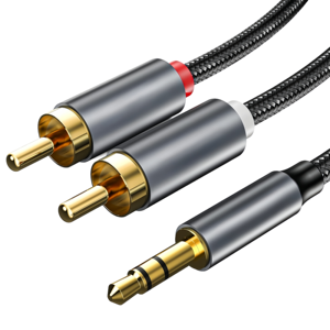 HiFi声音2m辅助线3.5毫米Aux RCA公XLR插孔适配器聚氯乙烯夹克电话MP3汽车AUX RCA XLR Y分离器 - Product Image 2