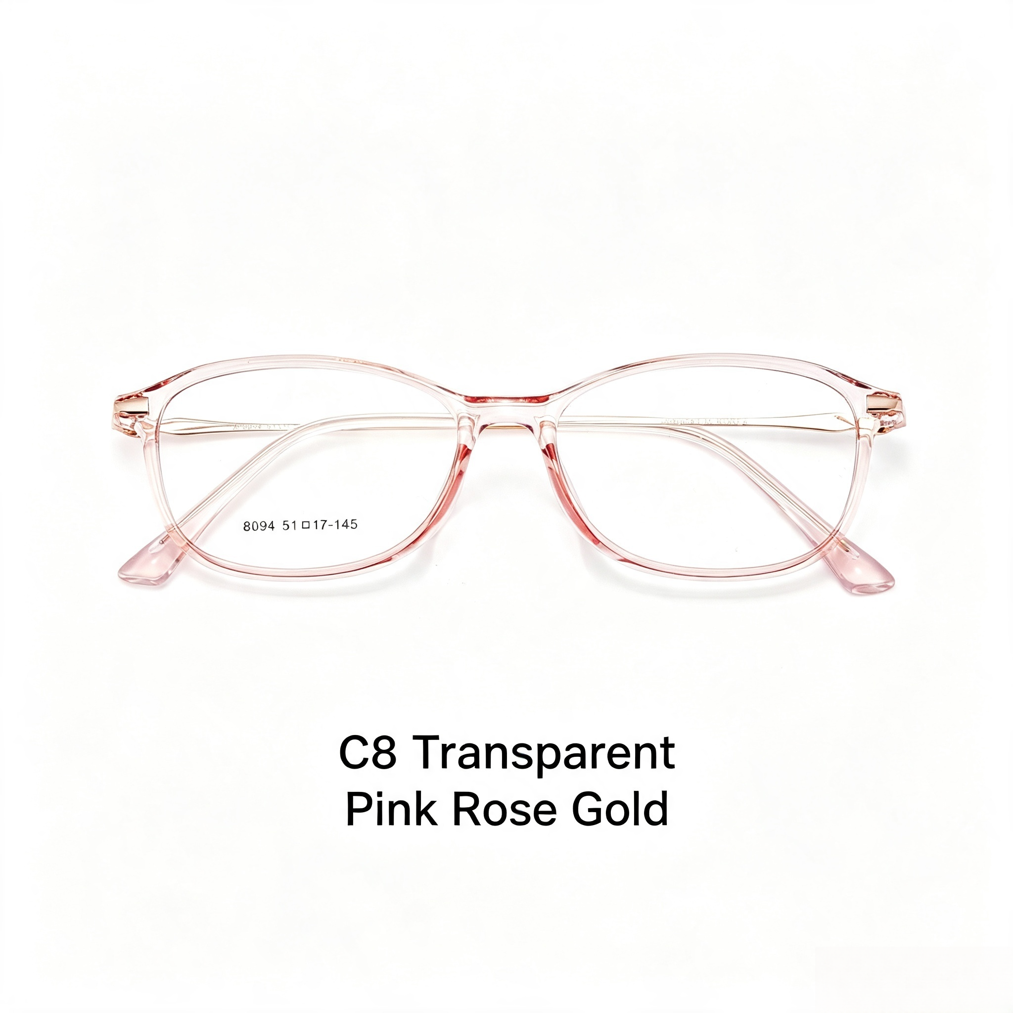C8 Rosa Transparente Oro Rosa