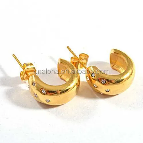 Bigiotteria all'ingrosso, modelli di orecchini in oro, orecchini a cerchio grandi indiani color oro 18 carati
