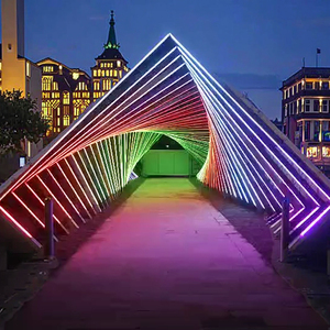 Interaktif RGB büyük 3D tünel işık noel LED dekoratif Arch Motif peyzaj IP65 değerlendirme için - Product Image 1