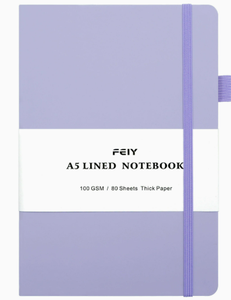 Cuaderno de bolsillo A5-Bloc de notas minimalista de color macarrón con diseño estético alto para uso diario y de oficina - Product Image 6