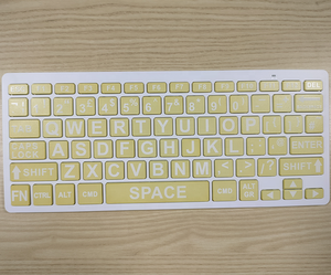 Teclado de ordenador personalizado con letras grandes, teclado Delgado inalámbrico con Bluetooth, diseño en varios idiomas para personas mayores - Product Image 3