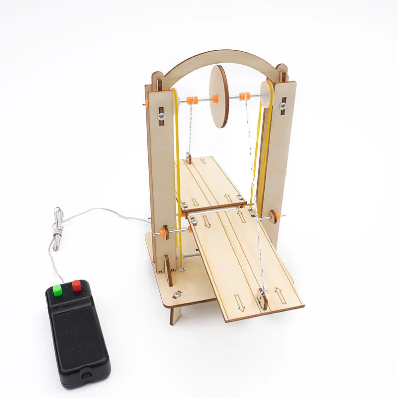 Kit de modelo de elevación de Control remoto eléctrico DIY de madera, proyectos escolares de ciencia STEM, juguete educativo para experimentos físicos