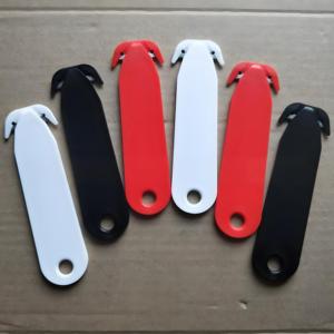 Özelleştirilebilir Logo paslanmaz çelik güvenlik yardımcı kesici DIY sınıf kutusu kesme bıçağı ODM & OEM desteklenen paket açacağı bıçak