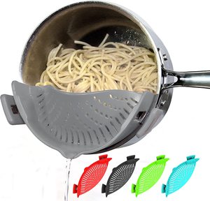 Kitchen Gizmo Snap <strong>Strain</strong> <strong>Pot</strong> Strainer and Pasta Strainer Adjustable Silicone Clip on Strainer for <strong>Pots</strong> - Product Image 3