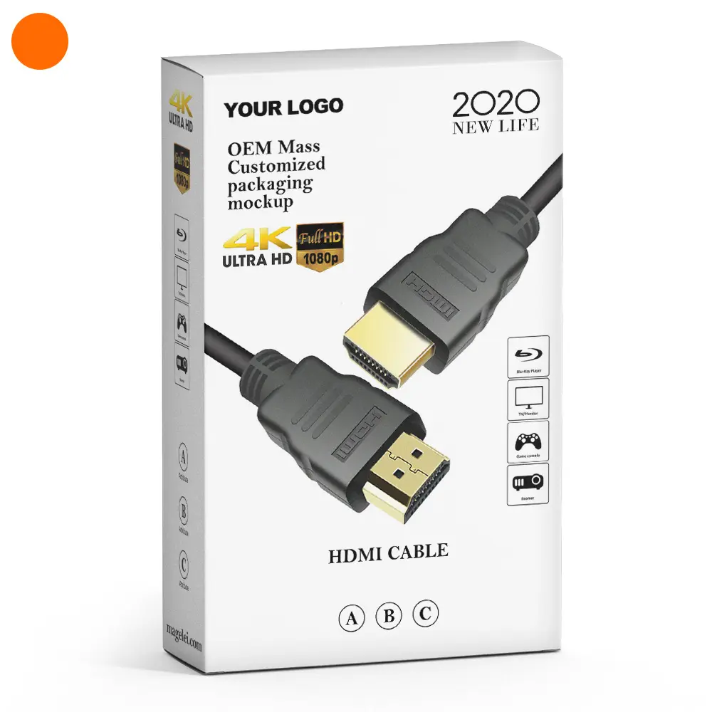 Großhandel Männlichen zu Männlichen Gold Überzogene High Speed HDMI Kabel OEM Unterstützung 3D 4K und 2160P 1080P 1M 1,5 M 2M 3M 5M 10M 15M 20M