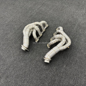 Ferrari F430 4.3L V8 SS304 Manifold Tuning aksesuarları susturucu Exhausts için isı Wrap performansı ile iniş borusu başlıkları