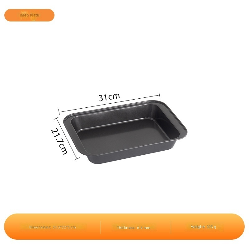 Gray-black-31cm deep plate