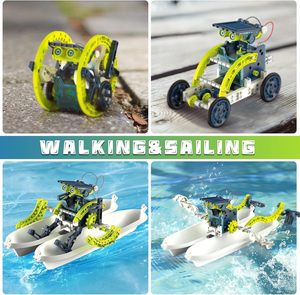 DIYの自己組み立てソーラーロボット12 in 1 STEMサイエンスキット子供用教育玩具 - Product Image 4