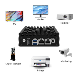 Kostenloses Logo Mini-Pc Doppel-Core 4-Core 4-Thread 8Gb Ddr3 lüfterloser Industrie-Kleincomputer Schreibtisch-Mini-Pc