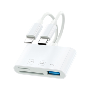 SD-Kartenleser Eingebauter Dual-Obst-und USB-C-Anschluss karten adapter mit SD-Micro-USB-C-Steckplätzen Kamera-Speicherkarten-Viewer - Product Image 3