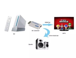 Wii כדי <span class=keywords><strong>hd</strong></span>-מתאם ממיר מלא 1080p פלט upscaling wi2hdmi