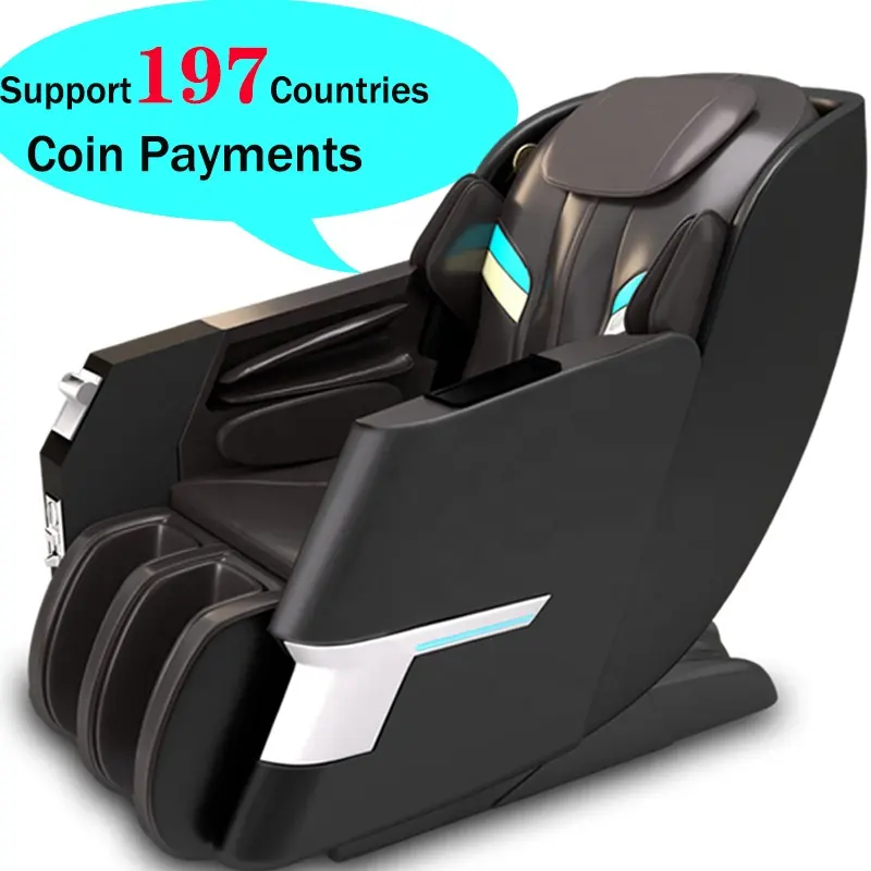 Cash box coin operate vending massage chair machine 3D zero gravity money operated con sistema di pagamento