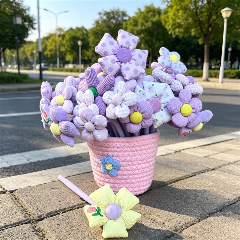 Bolígrafo de flores, colección púrpura: compre 50 y llévate un cubo gratis - 0,5 mm