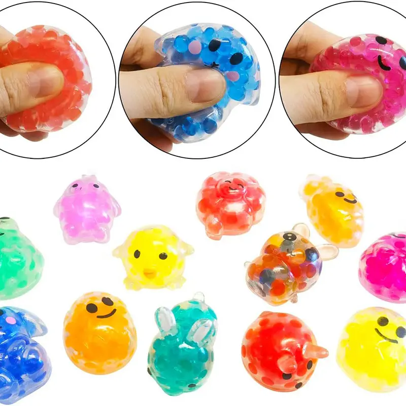 Y1007 New Arrival Animal Squeeze Bead Squishy Mesh Ball Decompression Squeezing Toys For Anti Stress Gifts