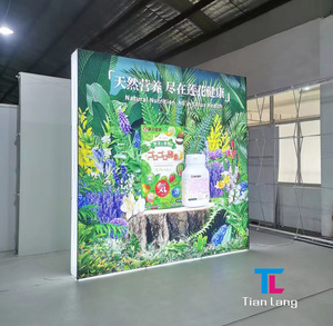 免费工具可折叠快速构建贸易展览展位10x10模块化发光二极管背景便携式SEG弹出式背光展示架 - Product Image 3