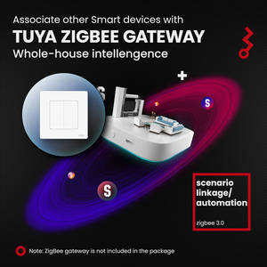 Interruttori a pulsante sistemi di illuminazione automatica Tuya Smart Home telecomando Wireless Timer Switch MOES Zigbee No Neutral - Product Image 6
