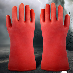 <strong>12kV</strong> Rubber Insulating <strong>Gloves</strong> with ASTM Certification for Electrical Safety High Voltage Insulating <strong>Gloves</strong> for Electricians