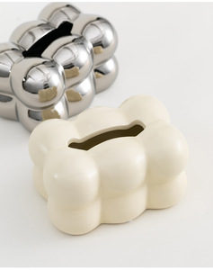 ชุดกล่องกระดาษทิชชู่เซรามิกทรงกลมที่ใส่ผ้าเช็ดปากหรูหรา - Product Image 4
