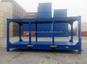 Marcos de contenedores de envío de 20 pies de longitud con viga lateral extraíble para una carga eficiente de carga - Product Image 6