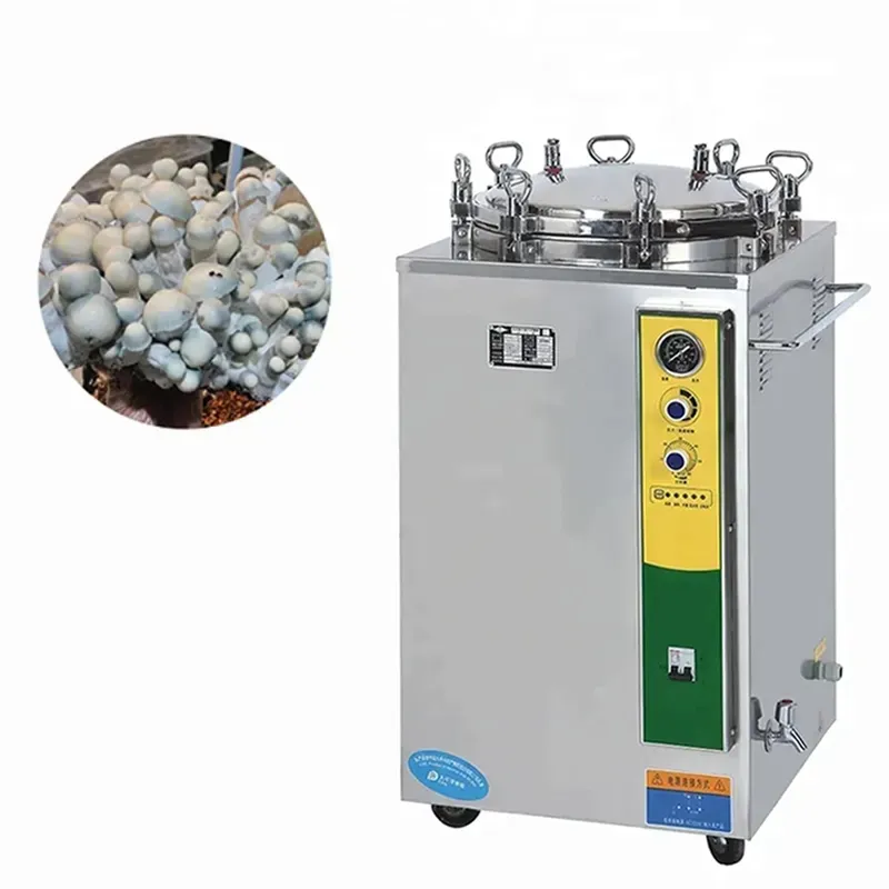 IKEME 35l 50l 75l 100l Pressure Autoclave Retort Vertical Automatic Autoclave Sterilizer Machine Mushroom Substrate Autoclave