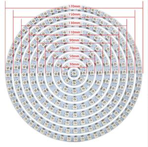 SK6812 WS2812แสง RGB วงกลมปรับแต่งได้ปรับแต่งได้แผงวงจร PCB สีดำสีขาว24 45led DIY 5050 5V วงแหวน LED กลม WS2812B - Product Image 4