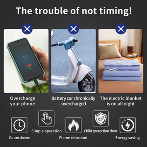 Neuzugang intelligenter Timer Steckdose Digitaler Timer-Schalter EU Stecker Zeitpunktregler Timer mit USB-Ladegerät - Product Image 6