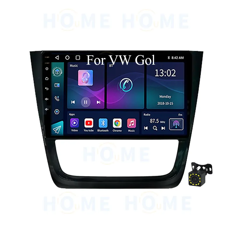 Multimedia Bedrade Carplay Android 10 Android Auto Autoradio Voor Vw Gol 2009-2016 2G 32G 2 Din Gps Wifi Scherm 1024*600 P