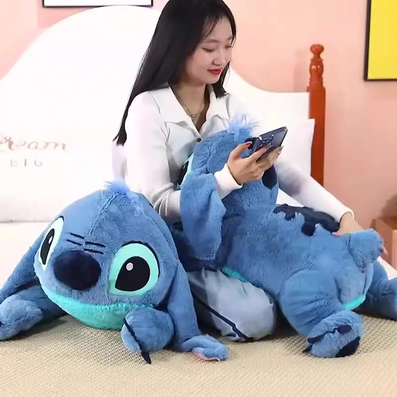 60cm Stitch Kawaii Big Size Stuffed Animals Pillow Sleep Toys Stitch Anime For Kids Dolls Girls Children Gift