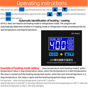 ZFX-W1412 Microcomputer Smart Thermostat Switch Sensor Digital <strong>Temperature</strong> <strong>Controller</strong> Instruments - Product Image 4