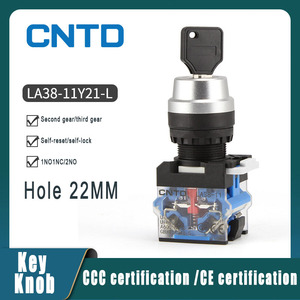 100% yeni CNTD elektrik düğmesi anahtarı LA38-11Y21-L anahtar dönüş düğmesi sinyal ışığı kendinden kilitleme/kendinden sıfırlama iyi fiyat - Product Image 2