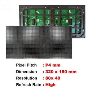 Yüksek yenileme yüksek parlaklık P4 açık LED ekran modülü 320x160mm tam renkli - Product Image 6