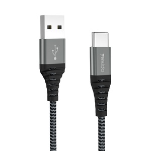 Aktarımı Şarj 2 In 1 Tip C Usb Veri Kablosu Hattı Naylon Örgülü 2.4A Usb şarj kablosu - Product Image 1