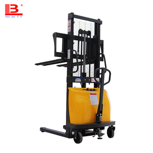 Maquinaria elevadora hidráulica semieléctrica, elevador de palés 1T 1,5 T, carga y descarga de mercancías, apilador de horquilla de paleta - Product Image 5