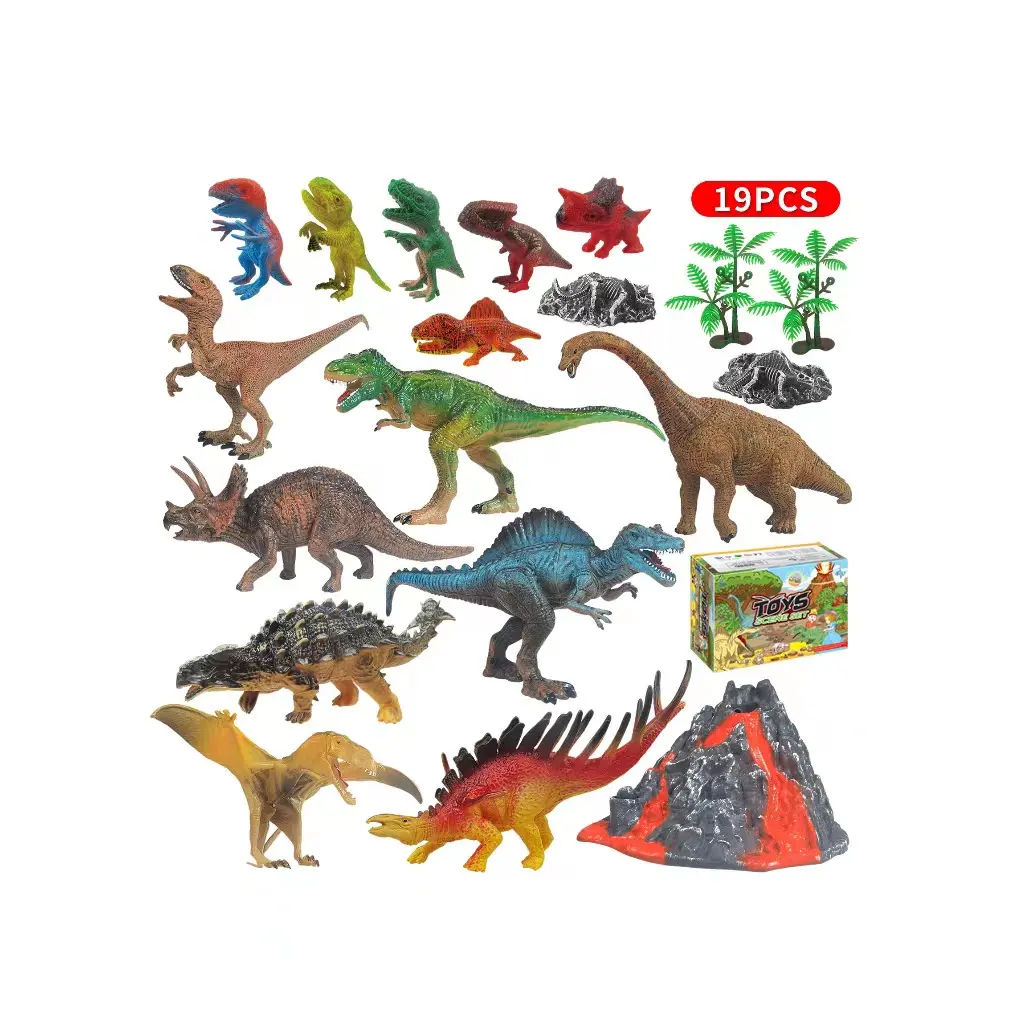 Figuras de dinosaurios grandes para niños, 19 unidades