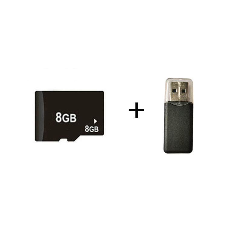 Black 8G TF memory card + card reader