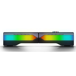 Barra de sonido multimedia colorida LED 2 en 1 desmontable 2.0CH RGB Gaming PC ordenador altavoz barra de sonido con cable - Product Image 1
